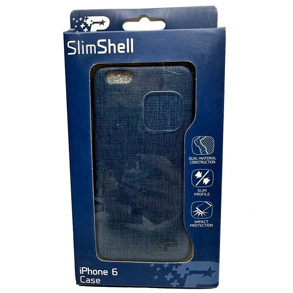 SLIM SHELL CASE -‎ iPHONE 6 Blue With Black Twill Case